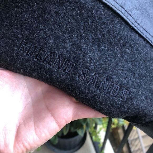 - NWOT Roland Sands Designer Men’s Wool/Leather Biker Jacket - Picture 7 of 16